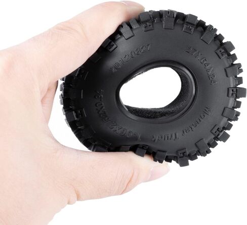 إطارات SWX 1.0 بوصة TRX4M RC الزاحفة 4 قطع 1.1 بوصة إطارات الطين الناعمة 64 مم × 27 مم ملحقات ترقية لسيارة 1/18 مقياس TRX4M 1/24 SCX24 RC الزاحفة in Saudi Arabia