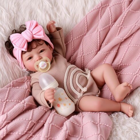 BABESIDE Lifelike Reborn Baby Dolls- Mia, 17 Inch Cute Realistic-Newborn Baby Doll Poseable Real Life Baby Dolls Girls with Gift Box for 3+ Year Old in Saudi Arabia