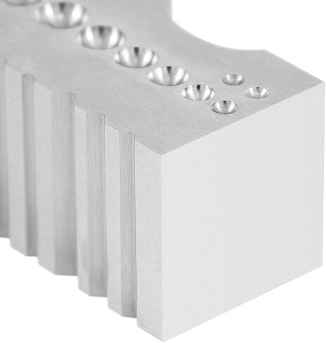 Jewelry Metal Silver Copper Iron Shaping Tool - Hardened Steel Forming Block with 17 Round Spheres, 17 Half-Round Grooves, 3 V-Shape Slots & 5 Oval Depressions, Replacement for #0407-69290 in Saudi Arabia