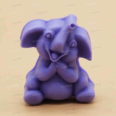 Grainrain Silicon Soap Mold Handcraft DIY 2D Candle Resin Mould for Handmade Soap Elephant (11218) in Saudi Arabia