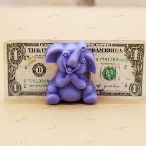 Grainrain Silicon Soap Mold Handcraft DIY 2D Candle Resin Mould for Handmade Soap Elephant (11218) in Saudi Arabia