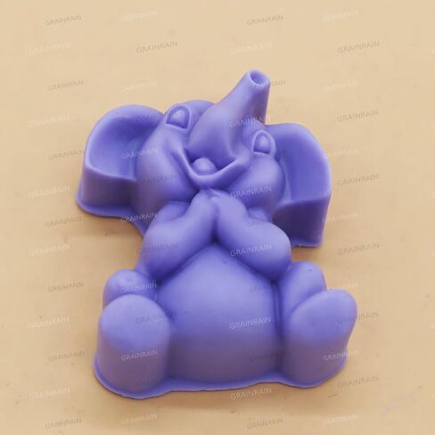 Grainrain Silicon Soap Mold Handcraft DIY 2D Candle Resin Mould for Handmade Soap Elephant (11218) in Saudi Arabia