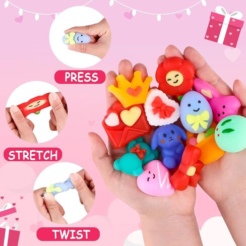 mgparty 32 حزمة عيد الحب موتشي squishies اللعب مع بطاقات الهدايا kawaii موتشي عيد الحب للأطفال الإجهاد الإغاثة تململ اللعب الفصول الدراسية تبادل الجوائز المدرسة الطرف تفضل للفتيات الفتيان in Saudi Arabia
