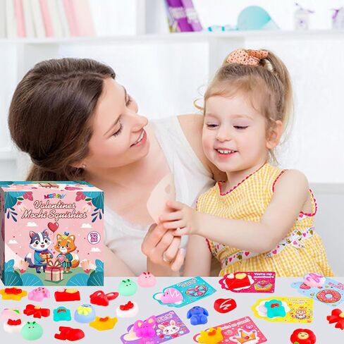 mgparty 32 حزمة عيد الحب موتشي squishies اللعب مع بطاقات الهدايا kawaii موتشي عيد الحب للأطفال الإجهاد الإغاثة تململ اللعب الفصول الدراسية تبادل الجوائز المدرسة الطرف تفضل للفتيات الفتيان in Saudi Arabia