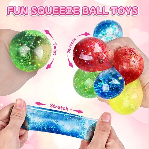 24 Pack Valentine's Day Cards for Kids with Squeeze Balls, Valentines Gifts for Kids Classroom School Exchange, Kids Party Favors and Prizes Squeeze Toy for Kids in Saudi Arabia