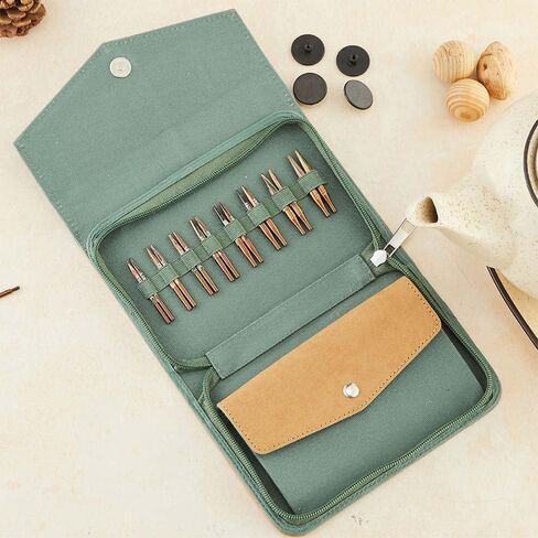 مجموعة إبر Knitter's Pride Terra Mini القابلة للتبديل مقاس 2 بوصة (5 سم) - 8 مقاسات أمريكية (2.5 إلى 10) in Saudi Arabia