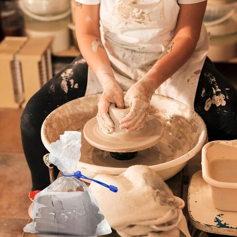 6 قطع من ربطات أكياس الطين الملونة، حزام أدوات فخار قابل للتعديل من السيراميك لإغلاق حقيبة الفخار in Kuwait