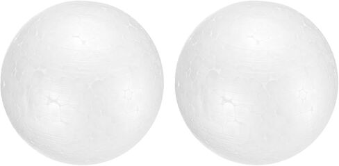 uxcell 2 Pcs White Foam Balls, 3.5 Inch Polystyrene Craft Foam Balls Solid Round Ball for Art, Household, DIY, Party Decorations in Saudi Arabia