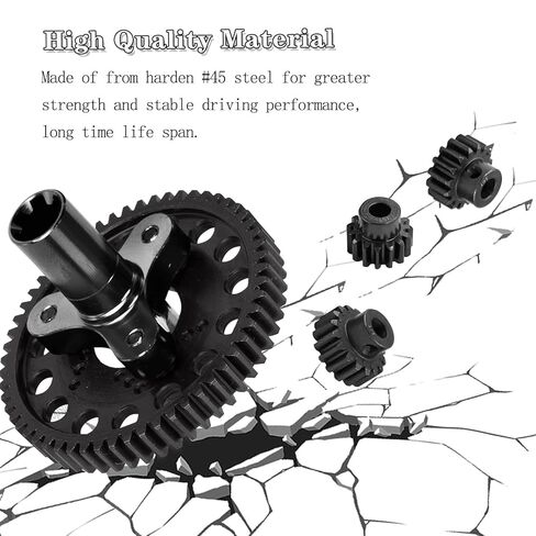 مركز محرك العمود CVD&Metal Spur Gear Slipper Clutch 57T(32dp) مع ترقيات تروس ترس 15T/16T/17T لـ 1/10 4x4 Granite/Senton/Big Rock/Vorteks 3s BLX & mega550، أسود in Saudi Arabia