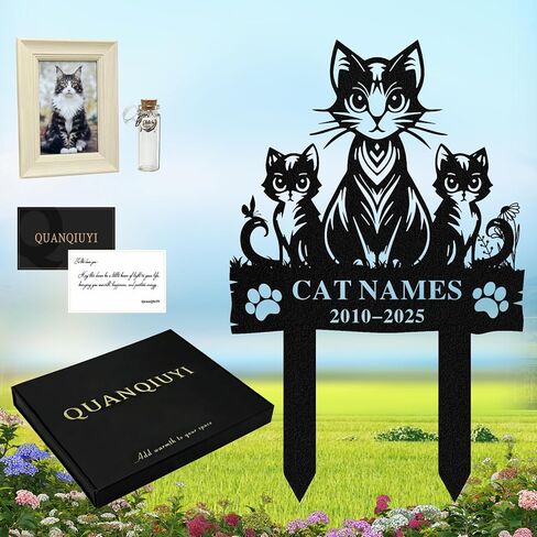Engraved Cat Memorial Stake - Heartfelt Custom Pet Grave Marker Gift in Saudi Arabia