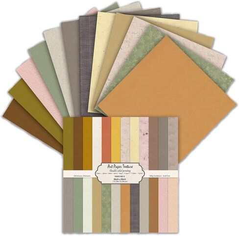 Scrapbook Paper Double Sided 6x6 in Decorative Craft Paper for Scrapbooking, 24 Sheets Patterned Background Papers for Junk Journals Greeting Cards Decoration (Spring 02) in Saudi Arabia