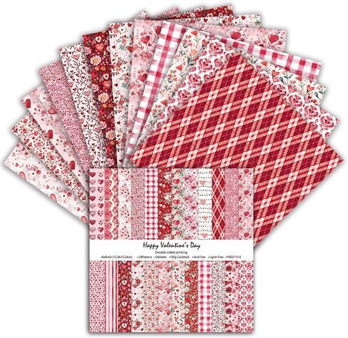 Scrapbook Paper Double Sided 6x6 in Decorative Craft Paper for Scrapbooking, 24 Sheets Patterned Background Papers for Junk Journals Greeting Cards Decoration (Spring 02) in Saudi Arabia