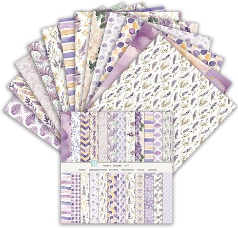 Scrapbook Paper Double Sided 6x6 in Decorative Craft Paper for Scrapbooking, 24 Sheets Patterned Background Papers for Junk Journals Greeting Cards Decoration (Spring 02) in Saudi Arabia