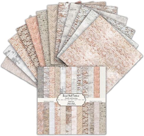 Scrapbook Paper Double Sided 6x6 in Decorative Craft Paper for Scrapbooking, 24 Sheets Patterned Background Papers for Junk Journals Greeting Cards Decoration (Spring 02) in Saudi Arabia