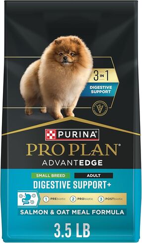 Purina Pro Plan AdvantEDGE Digestive Support Plus Small Breed Salmon and Oat Meal Formula Adult Dry Dog Food - 3.5 lb Bag in Saudi Arabia