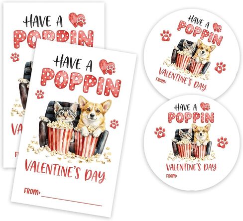 Valentine's Day Stickers, Treat Sweet Valentines Sticker, 40 Pcs Valentine's Day Round & Rectangle Stickers, Valentines Sticker Tags for Gift Packaging Classroom - A02 in Saudi Arabia