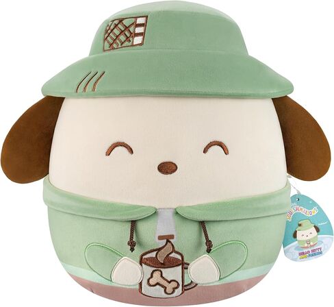 Squishmallow Original Sanrio 12in Cute Camping Pochacco - قطيفة Jazwares الرسمية (متوسطة الحجم) in Kuwait