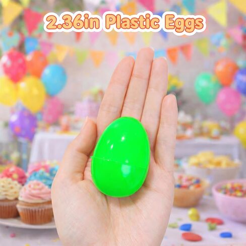بيض عيد الفصح 30 عبوة، بيض عيد الفصح البلاستيكي القابل للتعبئة مقاس 2.3 بوصة، تشكيلة ألوان زاهية لصيد بيض عيد الفصح، هدايا الحفلات وحشوات المفاجآت in Kuwait