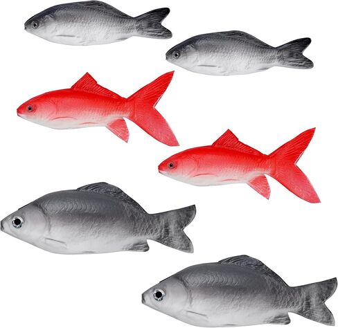 jiebor 6PCS Fake Fish Artificial Halloween Mode Rubber Sea Fish for Kitchen Home Market Display Decoration Photography Props in Saudi Arabia
