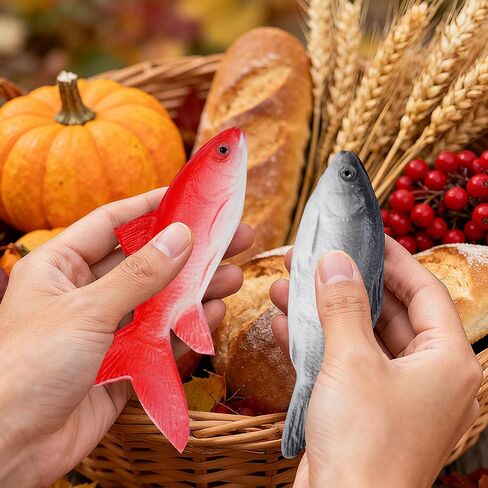jiebor 6PCS Fake Fish Artificial Halloween Mode Rubber Sea Fish for Kitchen Home Market Display Decoration Photography Props in Saudi Arabia