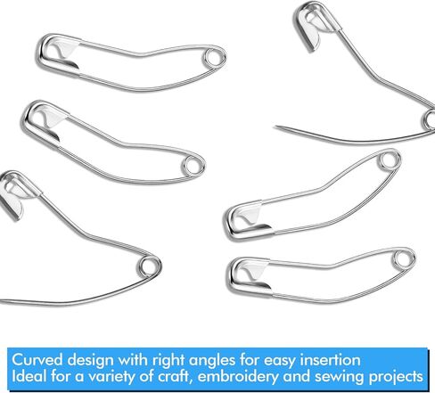 200 Pack 1.5 Inch Quilting Pins Curved Sewing Pins Stainless Steel Bent Safety Basting Pin for Quilting Knitting and Crafting in Saudi Arabia