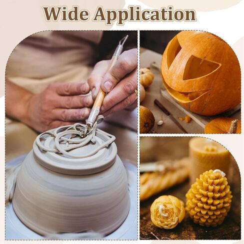 6 Pcs Clay Sculpting Tools, Wire Loop Sculpture Tools, Double Head Wooden Handle Clay Carving Tools Set, Clay Sculpting Tools for Beginner Level Pottery and Smoothing, Cleaning, Carving, Shaping in Saudi Arabia