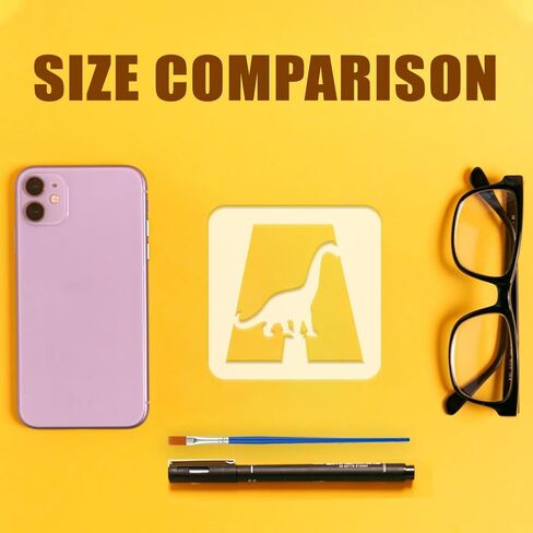 FINGERINSPIRE 26PCS Dinosaur Alphabet Painting Stencil with Paint Brush 7.9x7.9 Inch Dinosaur Silhouette Drawing Template Decorative Leaves Tree Stencil Alphabet Theme Template for Painting on DIY in Saudi Arabia