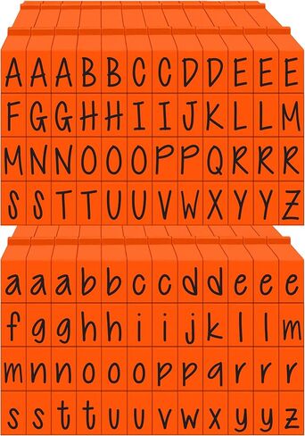 PEGZ® V2 Alphabet Stamps Clickable - Connectable Orange Crush Font (48 Uppercase & 48 Lowercase, 4 Blanks 100 pc Medium Size) in Saudi Arabia
