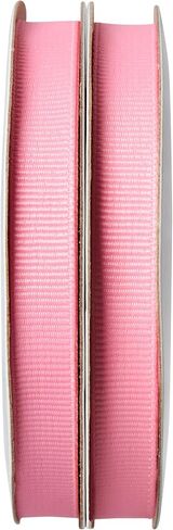 Offray 453887 3/8" Wide Grosgrain Ribbon for Gift Wrapping, Decoration, and Crafts, Two Pack of 6-Yard Spools, Pink in Saudi Arabia