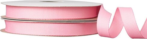 Offray 453887 3/8" Wide Grosgrain Ribbon for Gift Wrapping, Decoration, and Crafts, Two Pack of 6-Yard Spools, Pink in Saudi Arabia