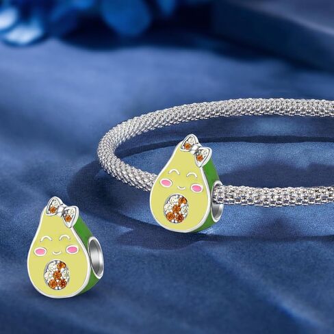 1Pc Silver Plated Fashionable Colourful Food Series for Women Bracelets Bangles DIY Jewelry Making And Daily Outfit Matching Jewelry Decoration for Women Bracelets Bangles DIY Jewelry Making in Saudi Arabia