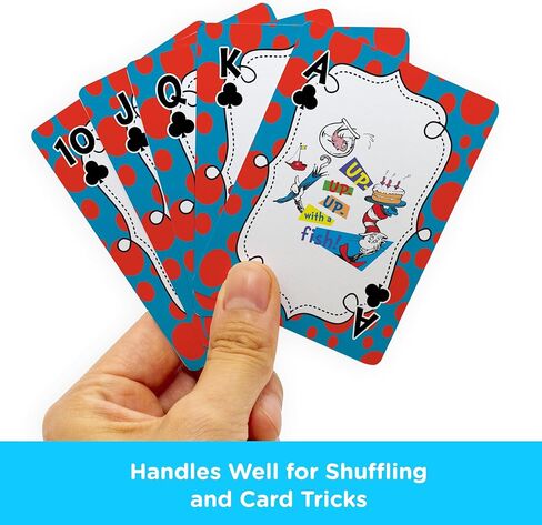 AQUARIUS Cat in The Hat Playing Cards - Dr. Seuss Themed Deck of Cards for Your Favorite Card Games - Officially Licensed Dr. Seuss Merchandise & Collectibles in Saudi Arabia