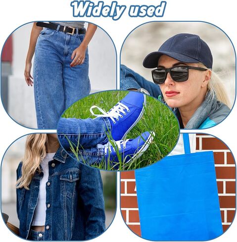 20 Pcs Denim Patches for Inside Jeans, Iron on Jean Patches for Clothes, Cotton Denim Repair Patch with Sewing Kit for Inside Jeans Fabric Kit, Jeans Knee, Pants, Clothing (5 Color) in Saudi Arabia