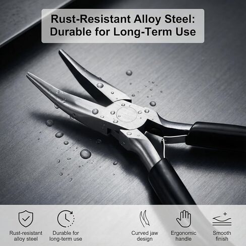 4 PCS Mini Jewelry Pliers Tools Set for Jewelry Making & Repair Supplies - Flat/Bent/Round/Needle-Nose, Small Craft Wire Cutters Pliers Kit for Crafting, Wire Wrapping, Ring, Earring, Beading in Saudi Arabia