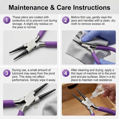 4 PCS Mini Jewelry Pliers Tools Set for Jewelry Making & Repair Supplies - Flat/Bent/Round/Needle-Nose, Small Craft Wire Cutters Pliers Kit for Crafting, Wire Wrapping, Ring, Earring, Beading in Saudi Arabia