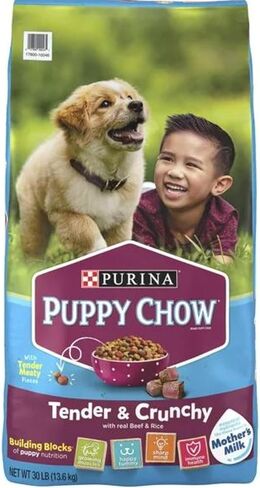 Purrina Puppy Chow High Protein Dry Puppy Food, Tender & Crunchy with Real Beef, (30 lb Bag) in Saudi Arabia