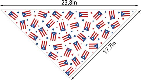 بورتوريكو العلم الكلب باندانا بورتوريكو الوطنية حزب قابل للتعديل مثلث المرايل الكلاب وشاح للحيوانات الأليفة الصغيرة والمتوسطة والكبيرة in Kuwait