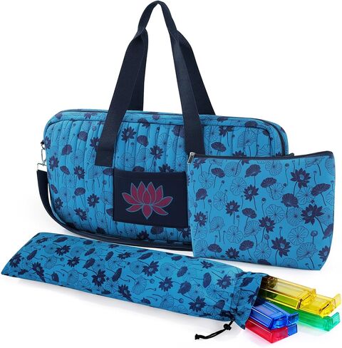 MABOZOO Mahjong Bag Set with Tiles Bag and Rack Storage, Thickened Quilted Mahjong Carrying Storage for American Mahj Tiles, Trays & Rack (Mahj Case Only) in Saudi Arabia