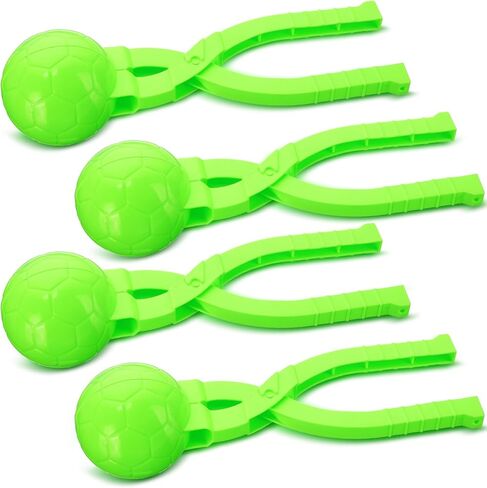 4 قطع من ألعاب الثلج الشتوية، صانع كرات الثلج، صانع كرات الثلج، صانع الثلج في الهواء الطلق، لعب الشتاء، ألعاب الثلج للأنشطة الخارجية (كرة القدم) in Kuwait