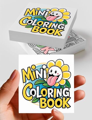 2-Pack 100 Pages Pocket Size Mini Coloring Books for Kids and Adults Funny and Cute 3" x 3" in Saudi Arabia