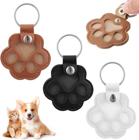 3 قطع من سلسلة مفاتيح من فراء الحيوانات الأليفة، سلسلة مفاتيح جلدية على شكل مخلب للحيوانات الأليفة، سلاسل مفاتيح من شعر الكلب، هدية تذكارية لشعر الكلاب والقطط، حلقة مفاتيح من الفراء in Kuwait