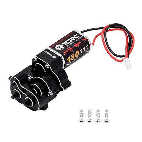 Metal 180 77T High Torque Speed Reduction Brushed Motor w/ 11T Pinion Low Speed Transmission Gearbox w/Chromoly Steel Integrated Gears Assembly Set for 1/18 HPI Venture18 in Saudi Arabia