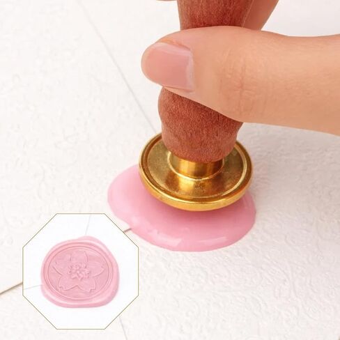 21-Piece Complete Set with Wooden Handles, Wax Seal Stamp Kit, Ideal for Wedding Invitations and Greeting Cards, Professional Sealing Tools for Crafting and Gift Wrapping in Kuwait