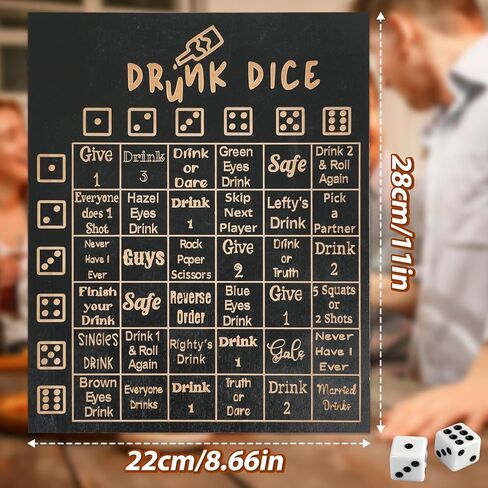 لعبة الشرب للبالغين، لعبة كسر الجليد في الحفلات، مثالية لليلة الفتيات وحفلات العزوبية، للأعمار من 21 عامًا فما فوق، 2-8 لاعبين in Kuwait