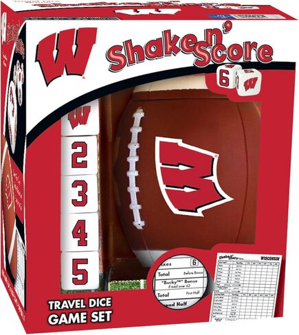 MasterPieces Game Day - NCAA Wisconsin Badgers - Shake N' Score Dice Game in Saudi Arabia