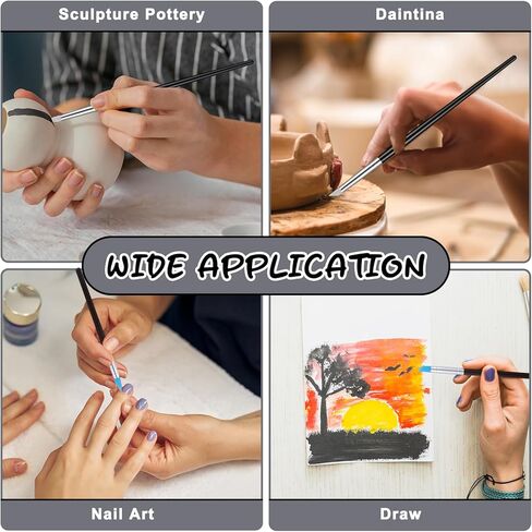 15 Pack Silicone Paint Brushes for Crafts, Rubber Tip Silicone Brushes for Resin Clay Sculpting Tools Modeling Dotting Tool Pottery Craft Use for DIY Handicraft, Head Rubber Paint Pens, 5 Shapes Head in Saudi Arabia