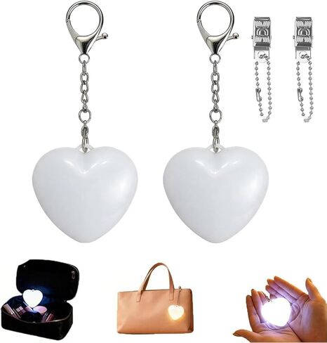 Rechargeable Purse Light Handbag Light, LED Heart Purses Lights Keychain with Automatic Sensor-Valentine's Gifts for Her, Women, Girls, Wife, Mother, Friends (pink 1pcs) in Saudi Arabia