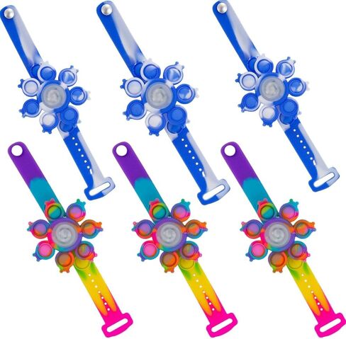 Light-Up Lotsa Pops Popping Fidget Toy Bracelets, 6 Pieces in Saudi Arabia