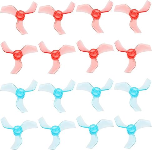 eMagTech 16pcs 40mm 3-Blade Props with 1.0mm Shaft Drone Blades Compatible with Beta75S, Compatible with Beta75 Pro, Compatible with Beta75 Pro 2 Models, Blue/Red in Saudi Arabia