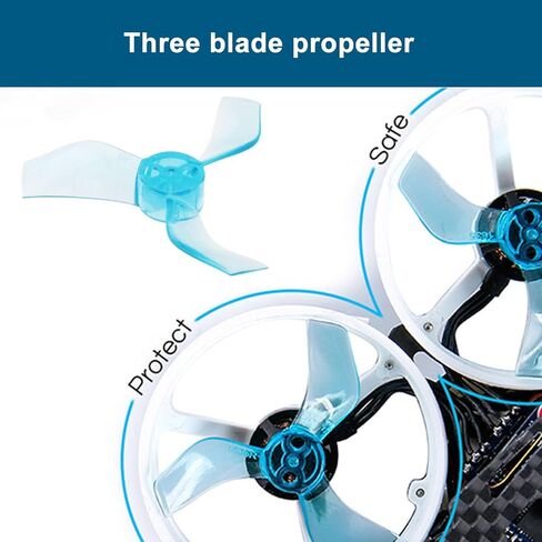 eMagTech 16pcs 40mm 3-Blade Props with 1.0mm Shaft Drone Blades Compatible with Beta75S, Compatible with Beta75 Pro, Compatible with Beta75 Pro 2 Models, Blue/Red in Saudi Arabia